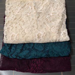 Lace tops Bundle of 3